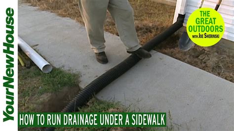 running pipe under sidewalk